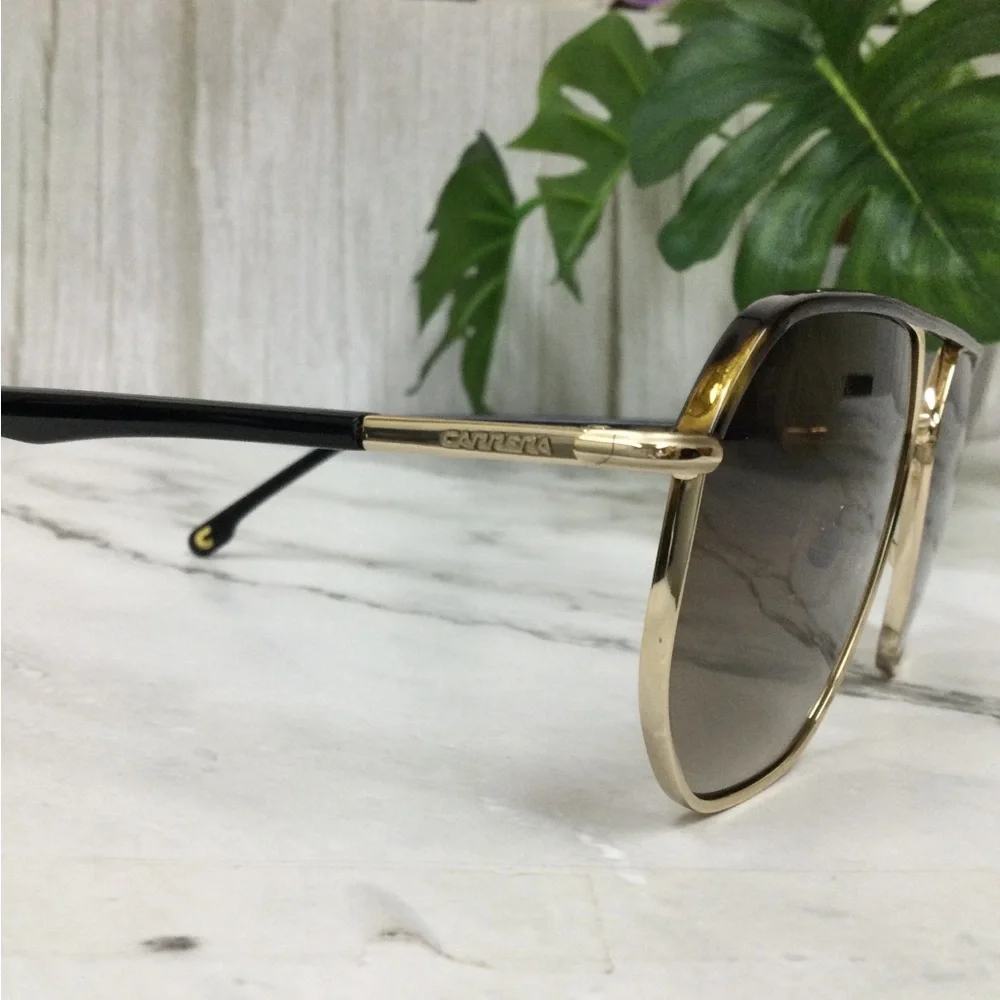 NWOT Carrera Men’s Gold Frame Brown Lens Aviator Sunglasses